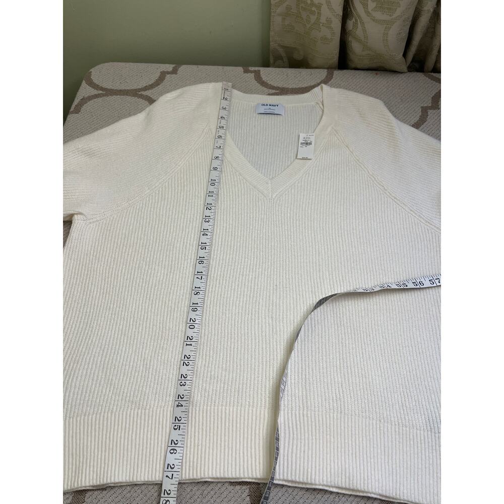 Old Navy good v-neck pullover creme de La sweater, size 2X, MSRP $37, NWT - Picture 5 of 10